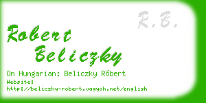 robert beliczky business card